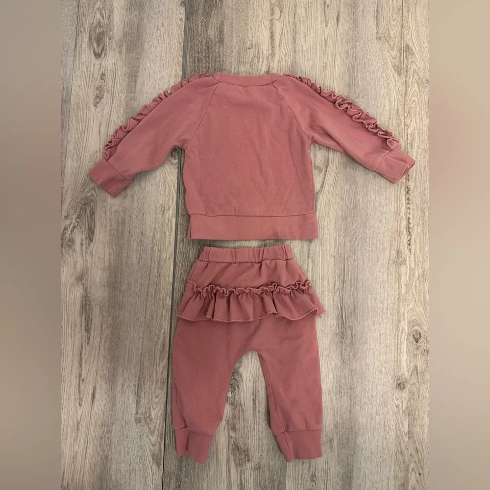Pink Ruffle Sleeve Toddler Set - Picture 6 of 7